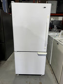 Réfrigérateur 30po blanc avec congélateur en bas | ABB1921WEW1 - Amana *** USAGÉ ***