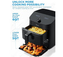 Friteuse à Air à Double Paniers Fonctions 8 en 1 de 11 Litres Midea  MAD113MCAF [BOITE OUVERTE]