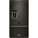KitchenAid 36-inch, 23.8 cu. ft. Counter-Depth French 3-Door Refrigerator with Ice and Water KRFC704FBS IMAGE 1