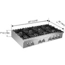  Forno Cossato 48-inch Gas Rangetop FCTGS5737-48 IMAGE 8