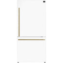Blanc avec laiton antique
