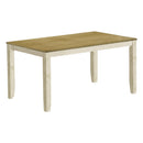 Monarch I 1335 Dining Table - Antique White/ Light Brown Veneer 36"X 60" IMAGE 3