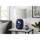 Monarch I 9677 26"H Table Lamp Blue Ceramic / Ivory Shade IMAGE 1