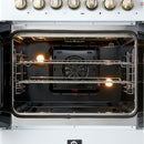  Forno 30-inch Freestanding Dual Fuel Range with French Door FFSGS6356-30WHT IMAGE 4