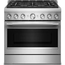  KitchenAid 36-inch Slide-in Gas Range with 6 Burners KFGS936SSS IMAGE 1
