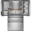  KitchenAid 36-inch, 29.51 cu. ft. Freestanding French 4-Door Refrigerator with Water and Ice Dispensing System KRMF436SPS IMAGE 2