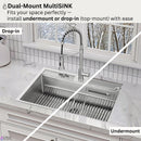 Forno 33" Drop-In/Undermount 3-Level Workstation Sink with Faucet, Waterfall and Glass Rinser D-WP30 IMAGE 13