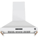  Forno 48-inch Venezia Wall-Mounted Range Hood with Touch Controls and Baffle Filters FRHWM5503-48WHT IMAGE 1