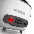 Cuiseur à riz et cuiseur à vapeur antiadhésif Black & Decker, blanc, 6 tasses [BOITE OUVERTE]
