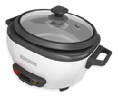 Cuiseur à riz et cuiseur à vapeur antiadhésif Black & Decker, blanc, 6 tasses [BOITE OUVERTE]
