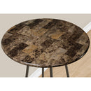 Monarch Round Mecca Pub Height Dining Table with Marble Top & Trestle Base I 2310 IMAGE 3