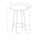Monarch Round Mecca Pub Height Dining Table with Marble Top & Trestle Base I 2310 IMAGE 5